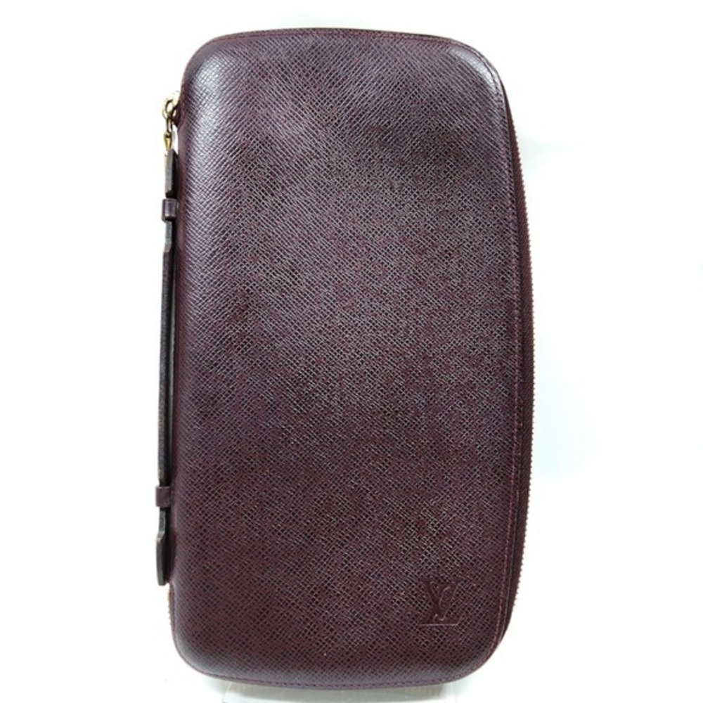 Louis Vuitton Taiga Leather Brown Organizer Wallet